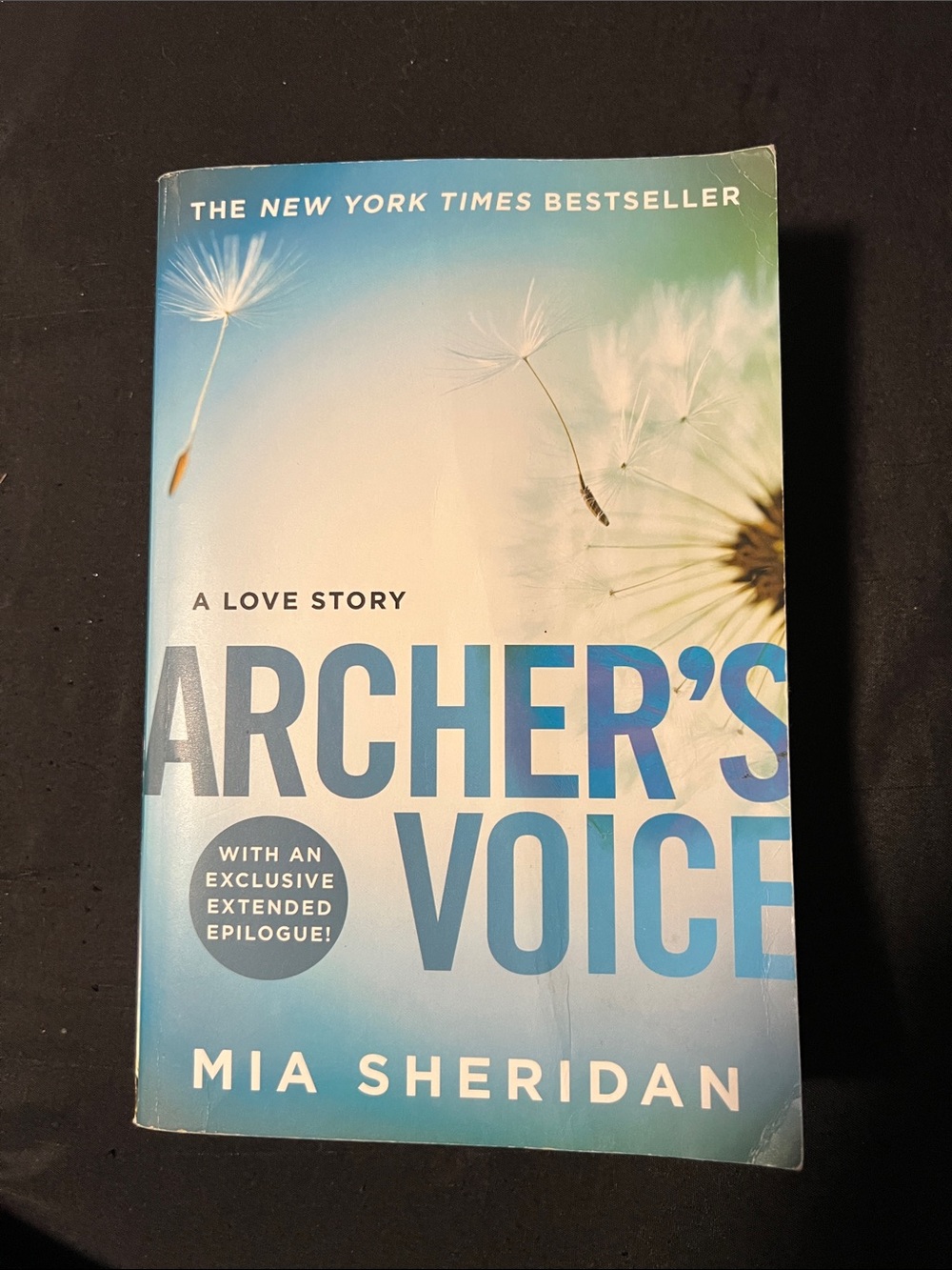 Archer's Voice Paperback - Blue Cover by Mia Sheridan
